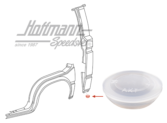 Seal plug, Bus T2/T3, 22mm | 211 611 849 | 090-6290-42