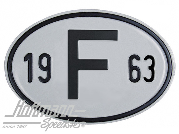 Nationality plate "F", alu, with year 1963 |  | 020-2399-63
