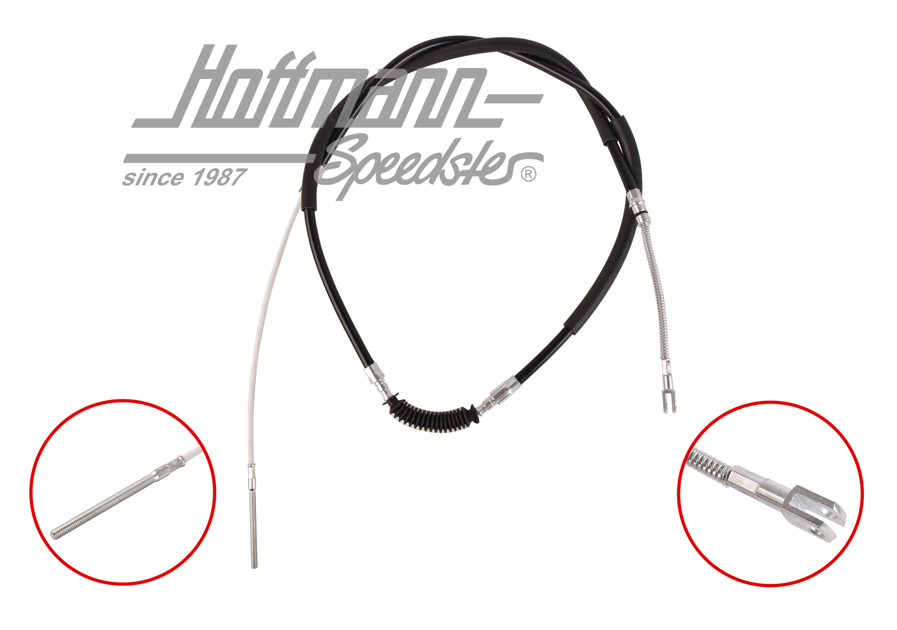 Handbrake cable, 924/944, 82-88, long | 924 424 142 00 | 650-6070-32