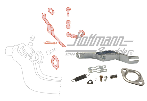 Attachment kit, heat exchanger, universal, left / right | 043 298 147/8A | 020-0104