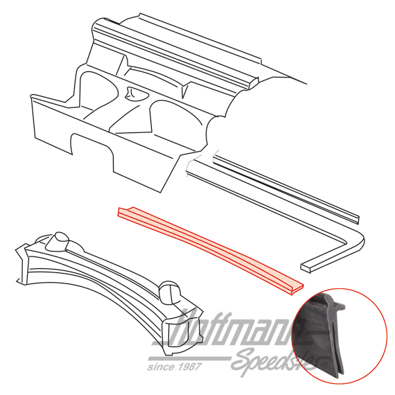 Engine-compartment seal, front (Turbo), 75-94                                                       