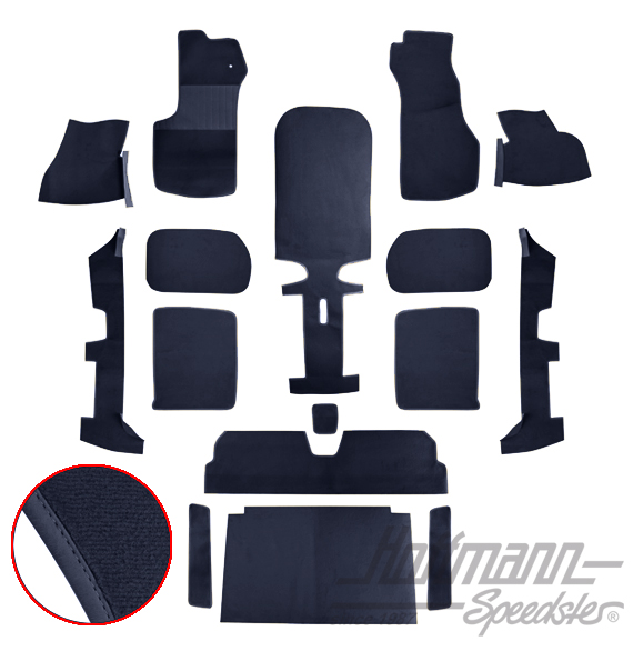Carpet kit, Golf Convertible, 79-93, blue |  | 180-3010-40