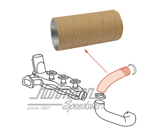 Heater hose, cardboard, 911 Turbo, left                                                             