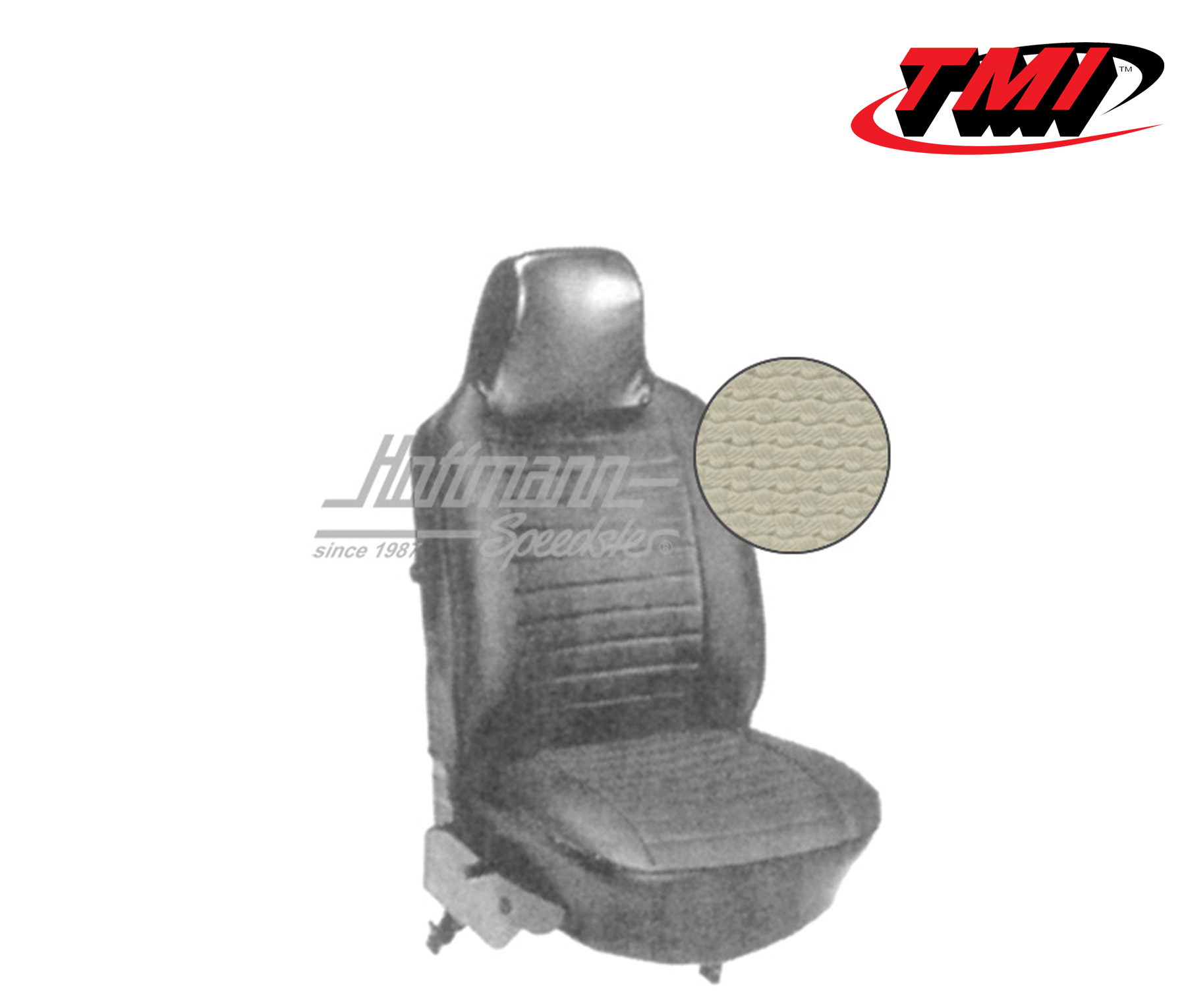Seat upholstery, Sedan, 8.73-7.76, Basketweave, off-white | 43-1128-05 | 055-5350