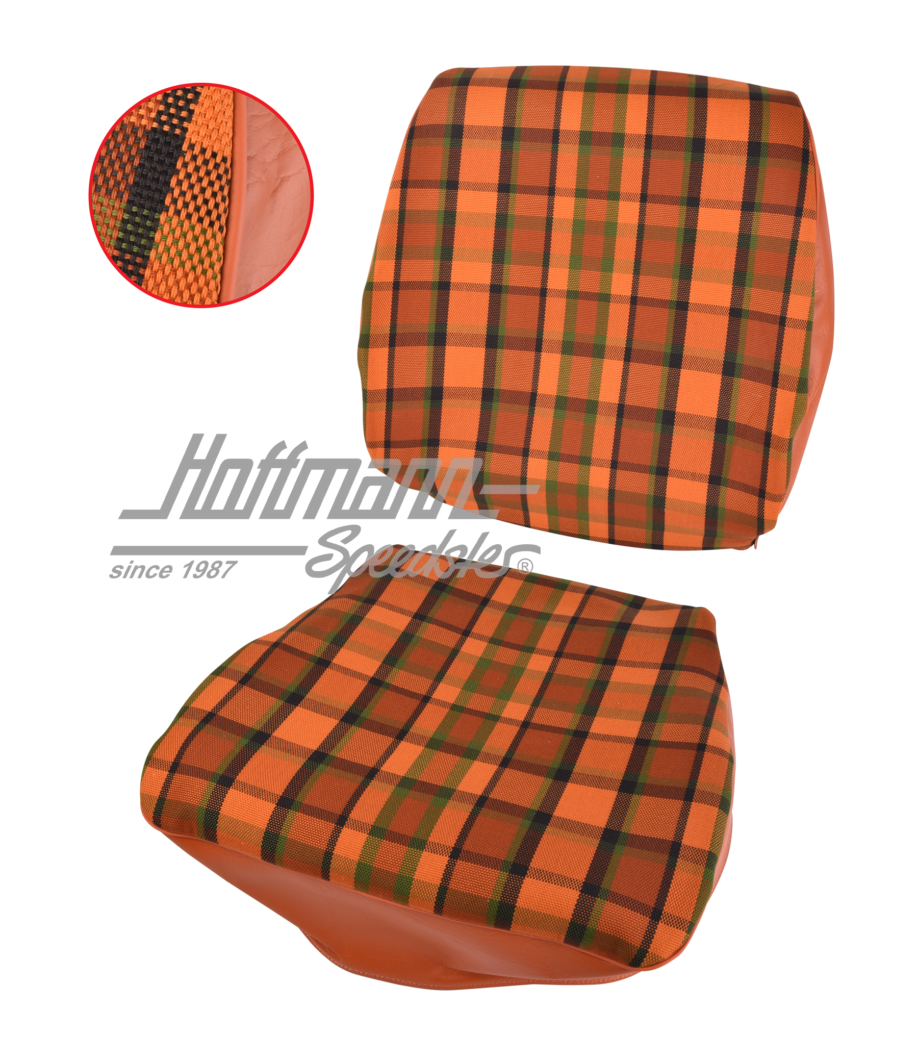 Seat cover, Westfalia, red/orange, 74-79                                                            