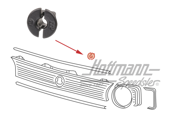 Clip, radiator grille, upper (2 pieces)                                                             