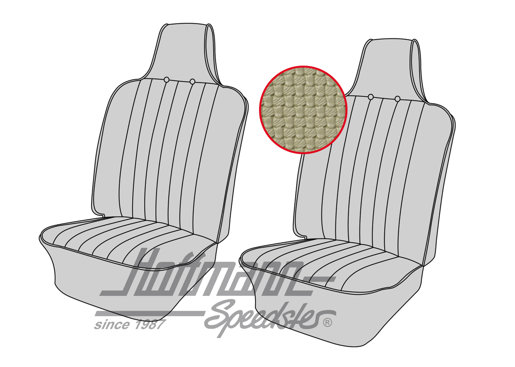 Seat upholstery, front, 
Type 3, 8.69-7.72, beige | 43-3004-04 | 069-9609-04
