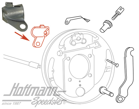 Retaining plate, brake cable, Bus T1, right, -7.63 | 211 609 638 A | 089-2675-02