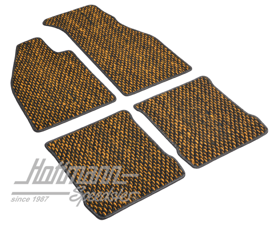 Floor mats, coco, 8.72-, yellow/black | ZVW 2DYL | 020-5381-56