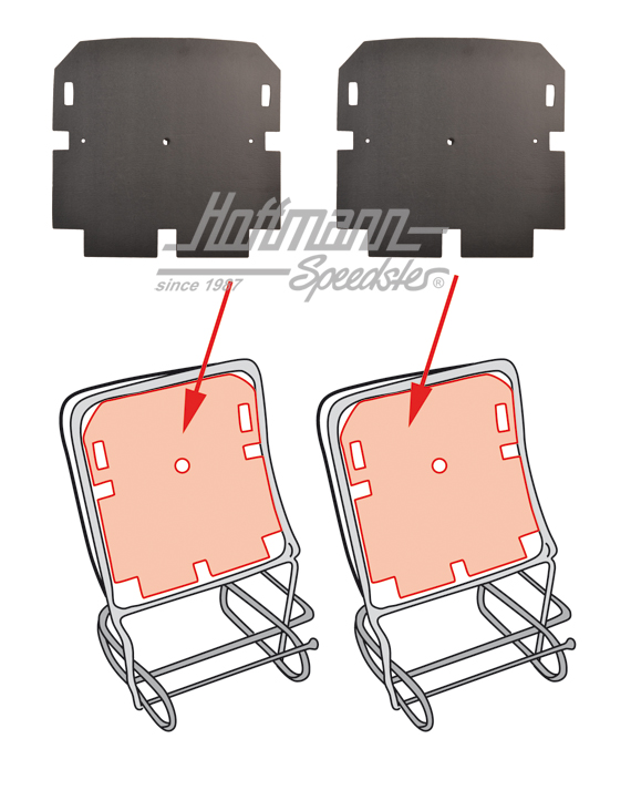 Cover, backrest, rear, 8.64-7.72 | 111 881 795 B | 055-5055-08