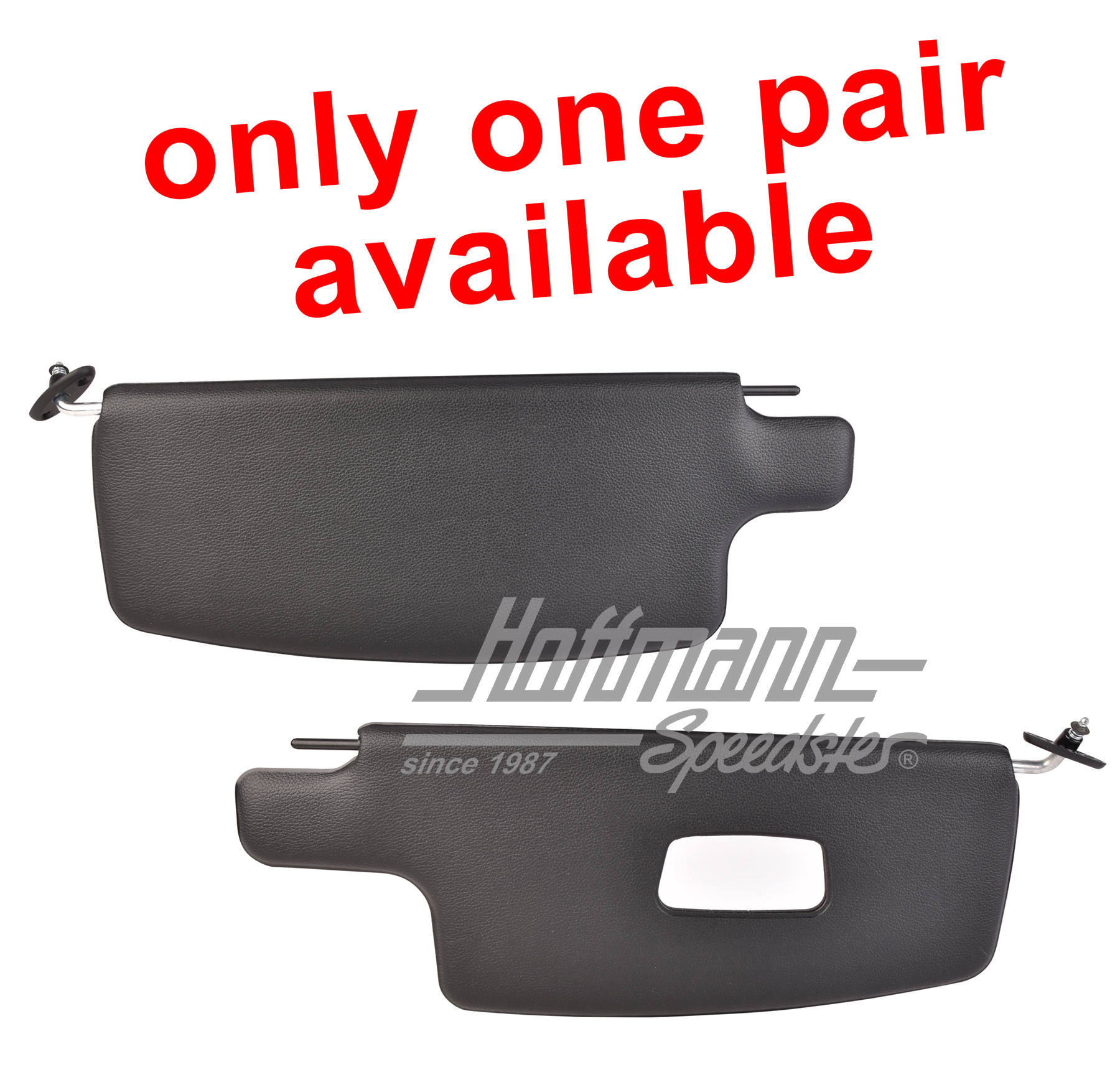 Sun visors, black, with mirror, Sedan/Convertible, .68- | 21-1033-211 | 055-7359X10