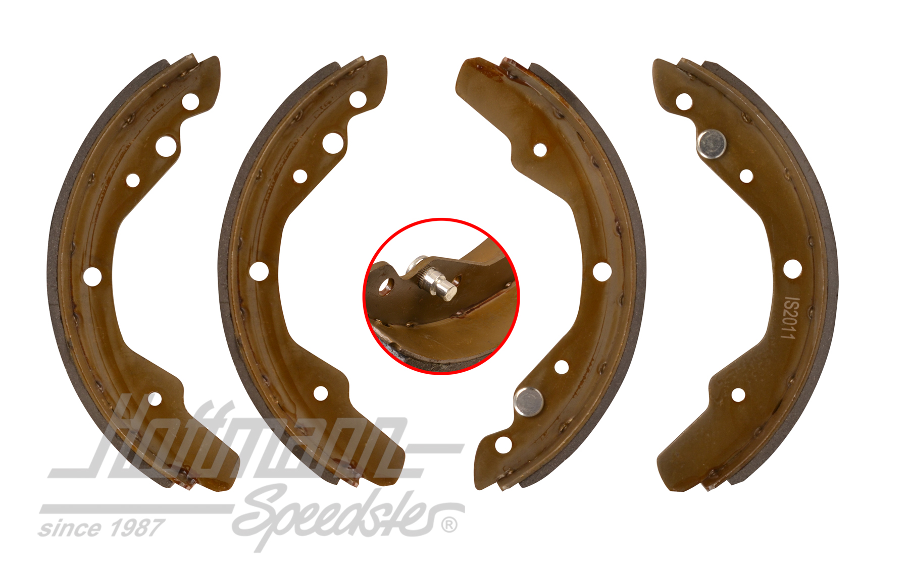 Brake-shoe set, rear, Bus T2, 71-72 | 211 609 533 B | 090-3087