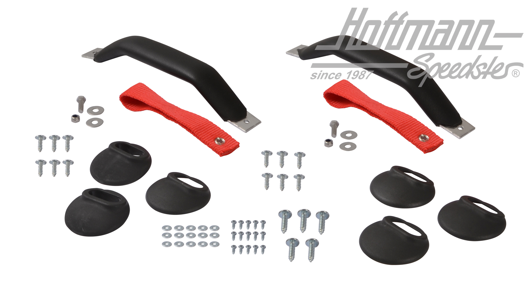 Door handle set, inner, RS-Style, 74-98, red | EQ837030 | 580-0110