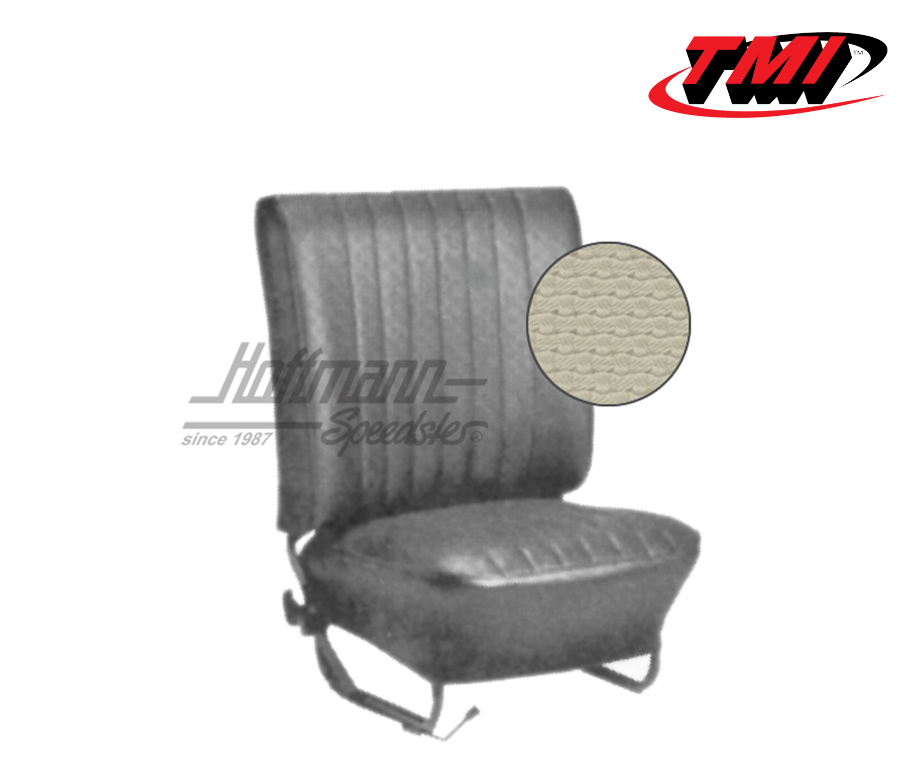Seat upholstery, Sedan, 67-72, Basketweave, off-white | 43-1130-05 | 055-5950