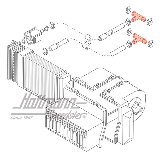 T-piece, auxiliary heater, Bus T3, 1.81-7.85                                                        