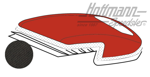 Convertible top, 8.59-3.67, Sonnenland, black |  | 060-4002-10