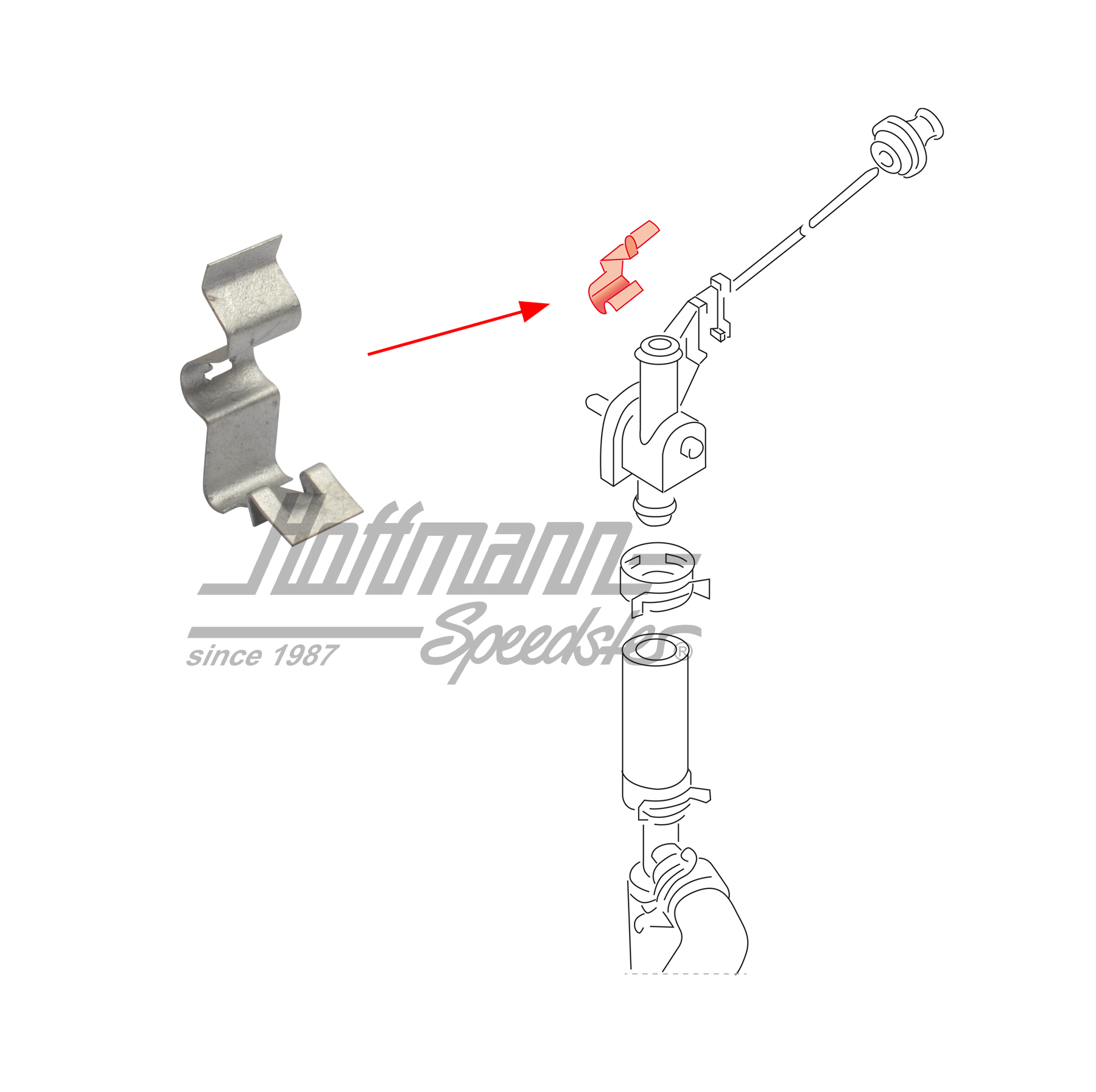Clamp, heating valve, Bus T4, front, 9.90-6.03 | 701 819 679 | 401-2124