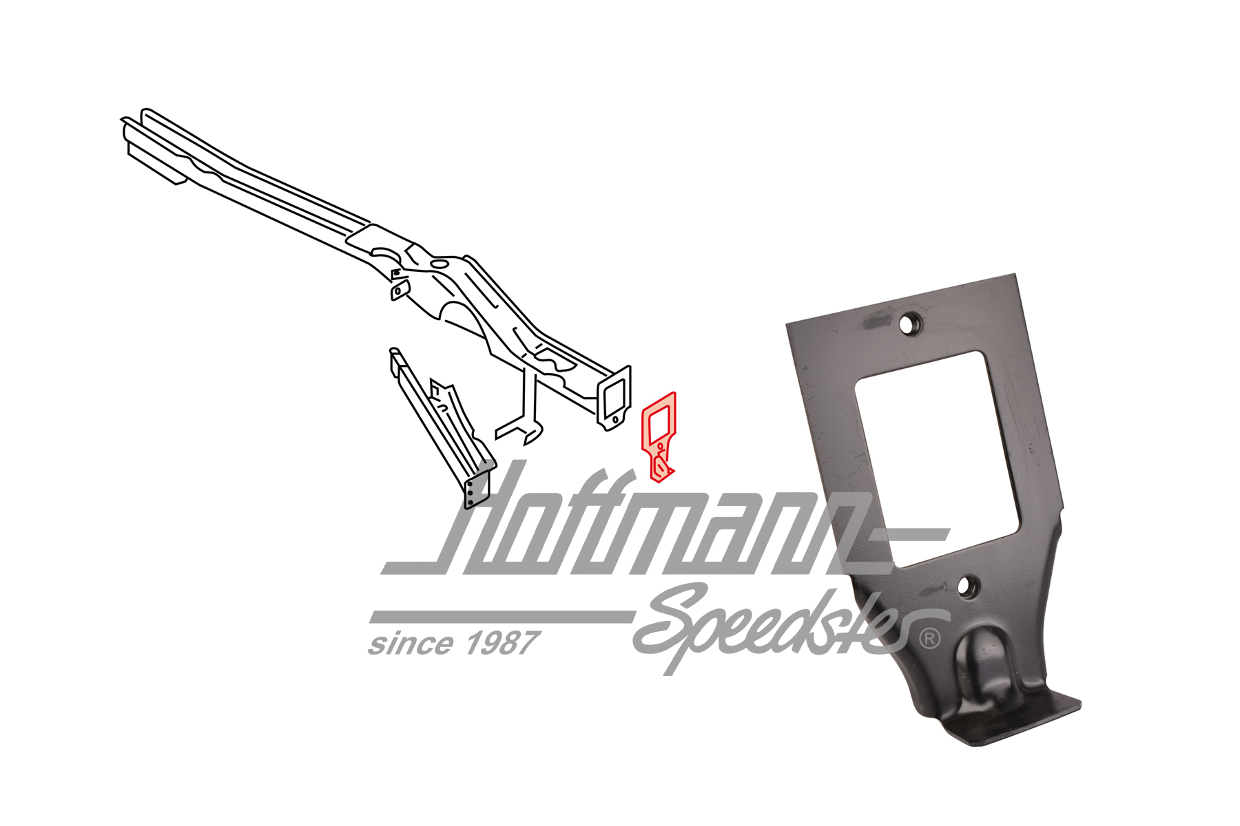 Lock plate, side member
, front, right | 701 803 602 | 408-8900-32