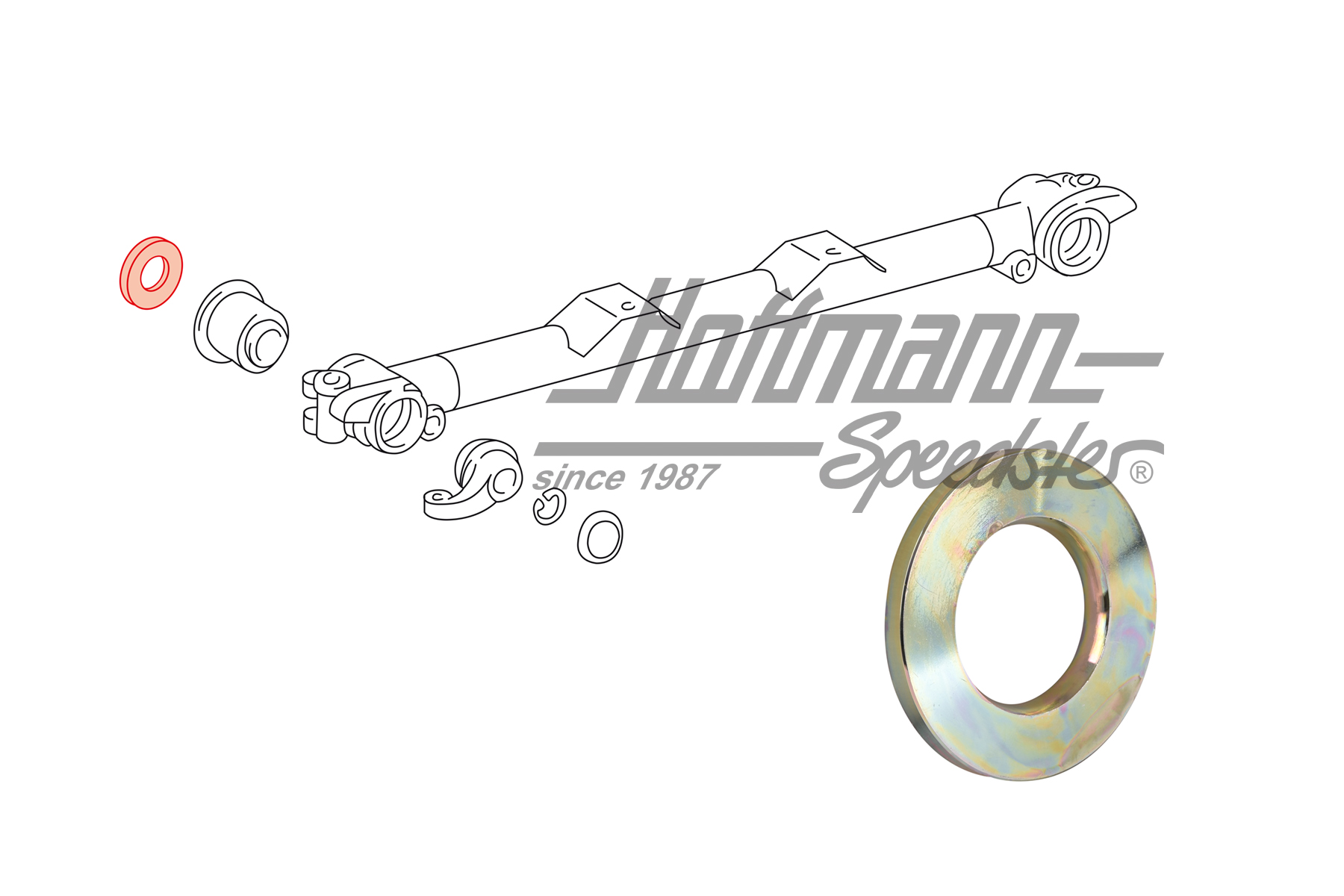 Spacer, transverse control arm,
 65-67 | 901 341 461 01 | 521-4033-16