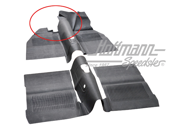 Rubber covering, floor panel, 8.72-, black | 113 898 700 | 020-0027