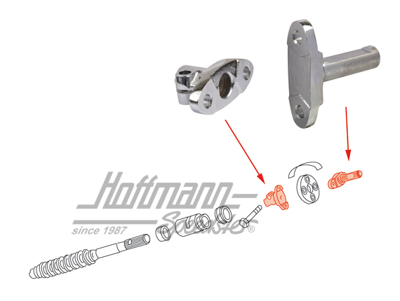 Steering tube flanges, upper and lower, chromed                                                     