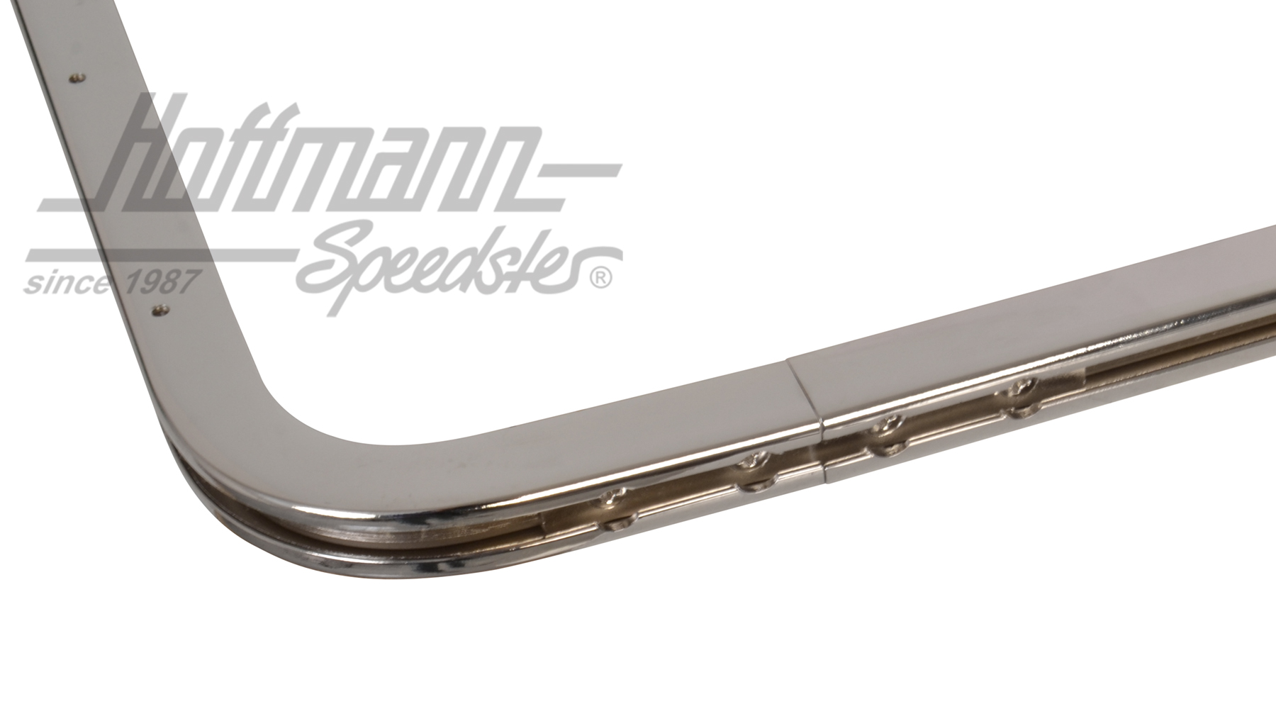 Pop-out window set, clear, rear, chromed                                                            