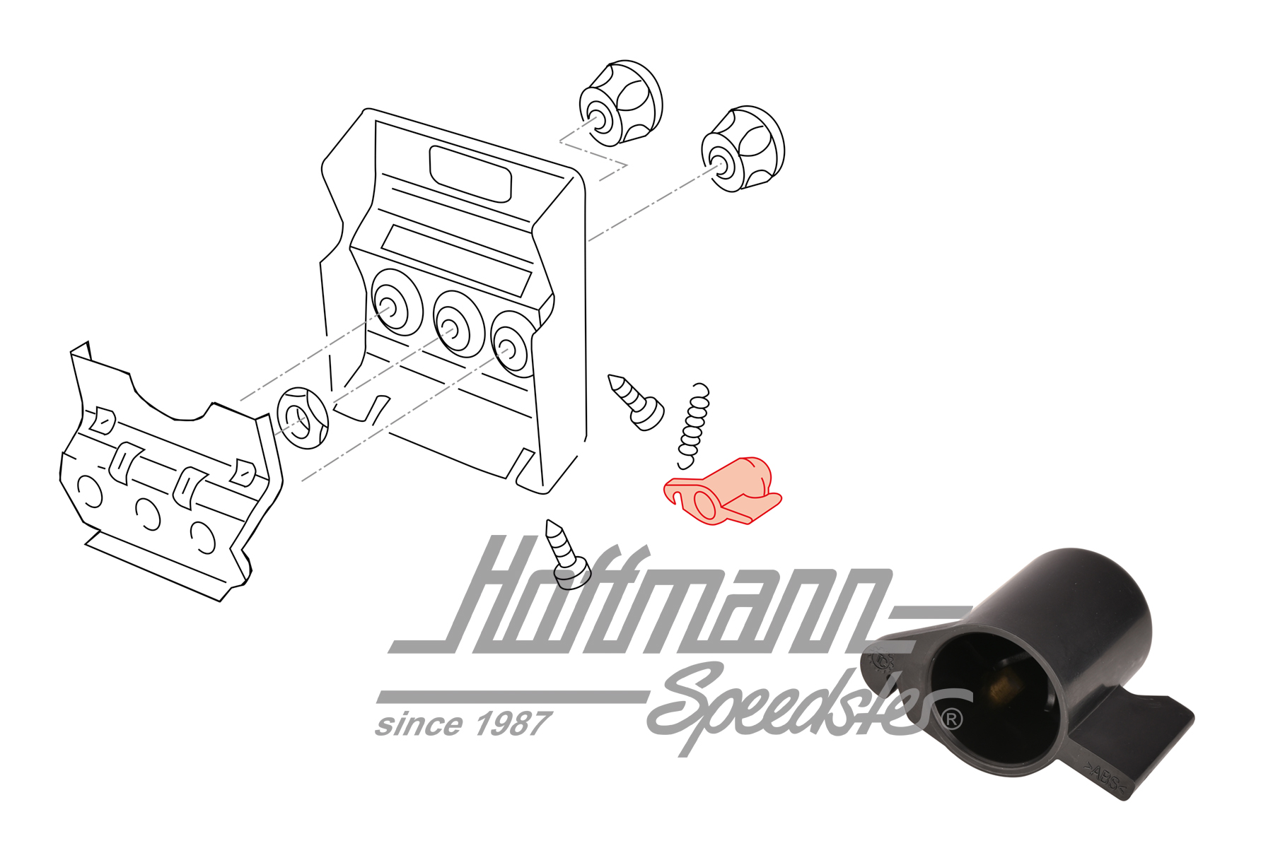Locking cap, differential lock, Bus T3 Syncro | 251 711 866 R | 315-1000-15