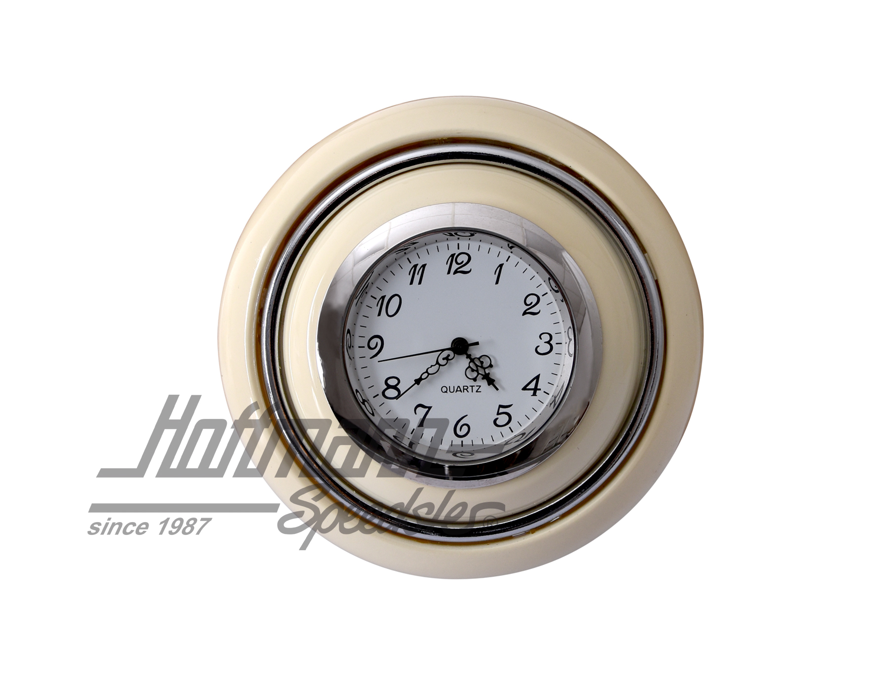 Horn button, with clock, Beetle/Bus, ivory colour                                                   
