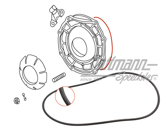 Sealing ring, bearing cap, gearbox, .65- | 113 301 185 A | 020-4542-18