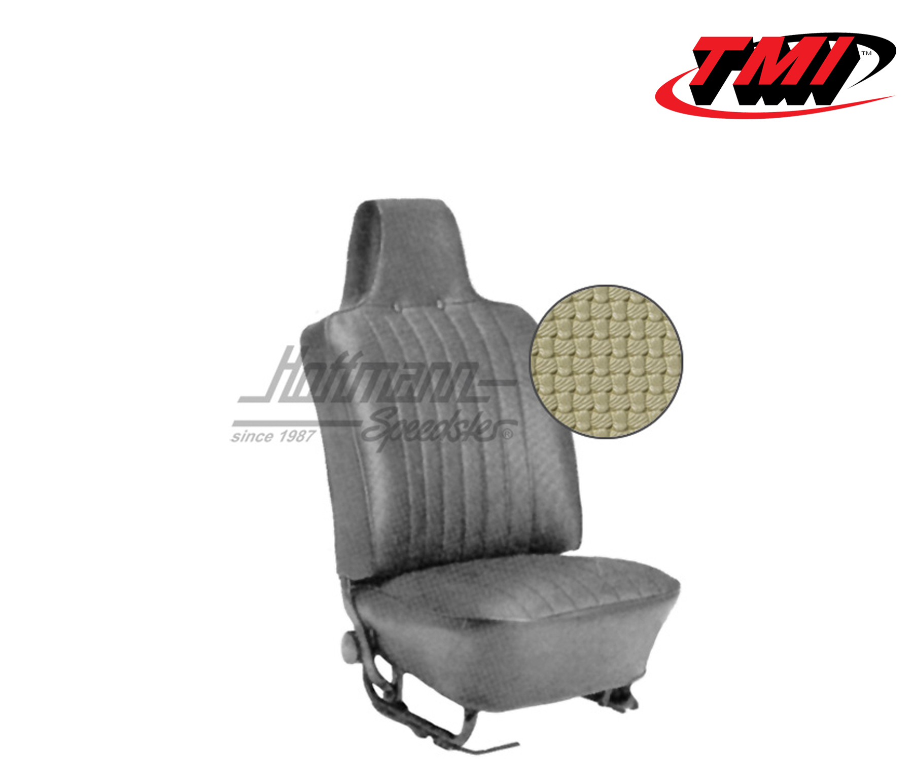 Seat upholstery, Sedan, 8.69-7.72, Basketweave, beige | 43-1126-04 | 055-5130