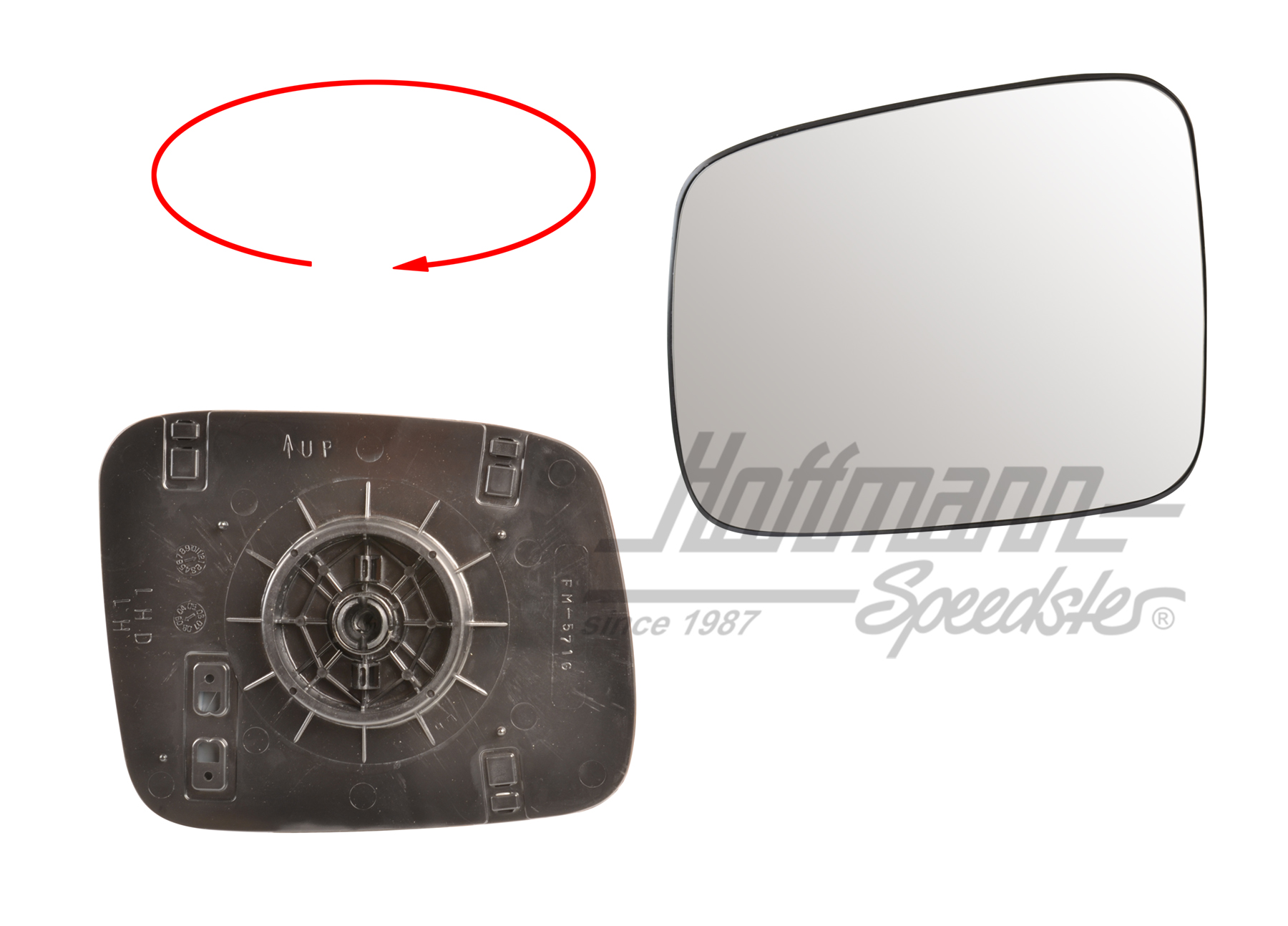 Mirror glass, plan, left | 701 857 521 J | 408-6710-01