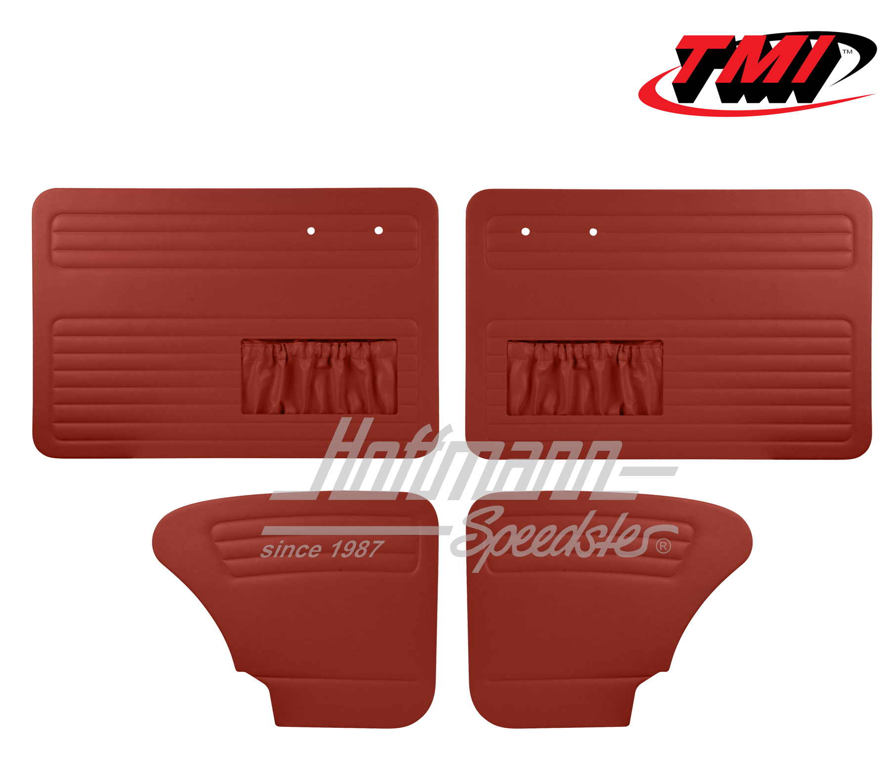 Door panels, Beetle Sedan, 64-66, red | 10-1128-17 | 055-7516