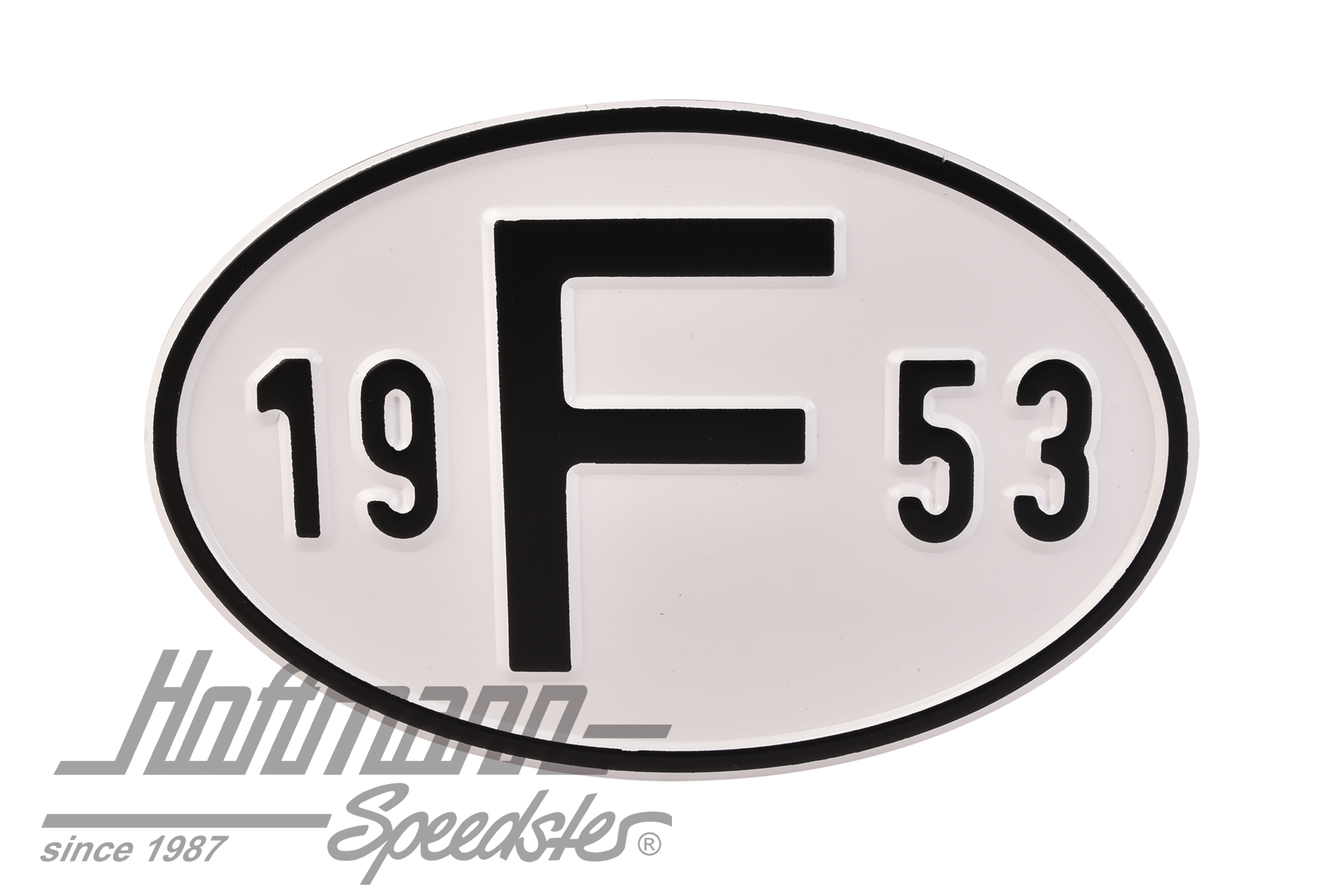 Nationality plate "F", alu, with year 1953 |  | 020-2399-53