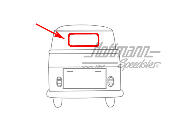 Rear window seal, Bus T1,-2.55/-7.65 | 211 845 521 | 089-0060