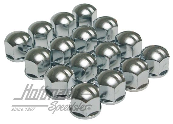 Wheel-bolt cap set, chromed, 19mm | 3003 PH | 070-8172