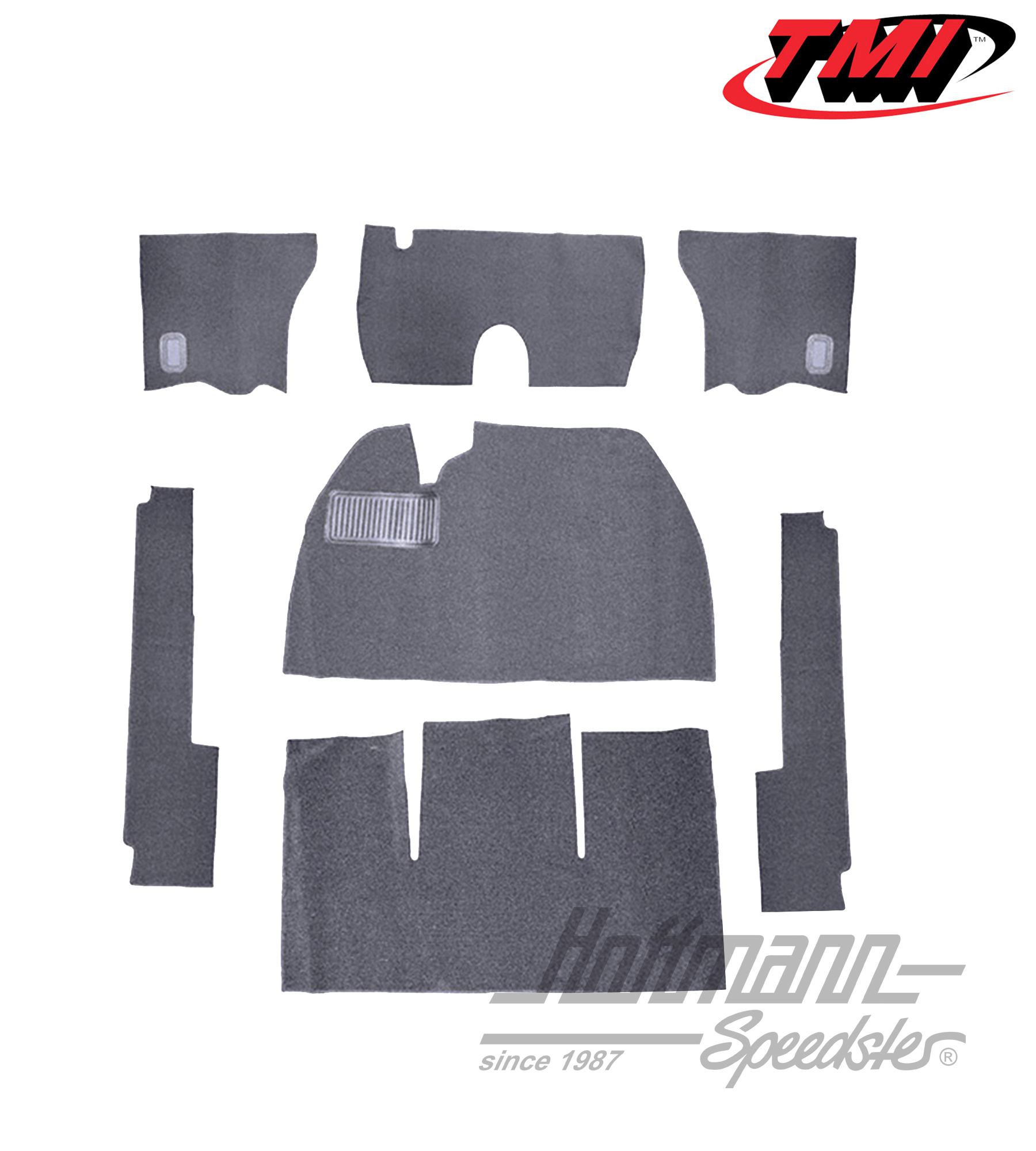 Carpet kit, Sedan, grey, 8.53-7.57 | 34-F1115-407 | 020-5319
