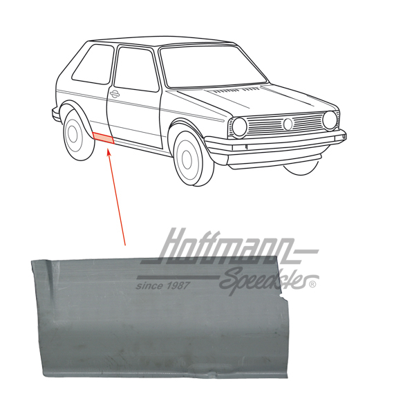 Side panel, small, rear, -.78, right | 620 01 2 | 185-0252