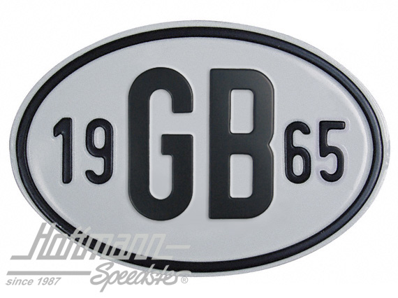 Nationality plate "GB", alu, with year 1965 |  | 020-2404-65