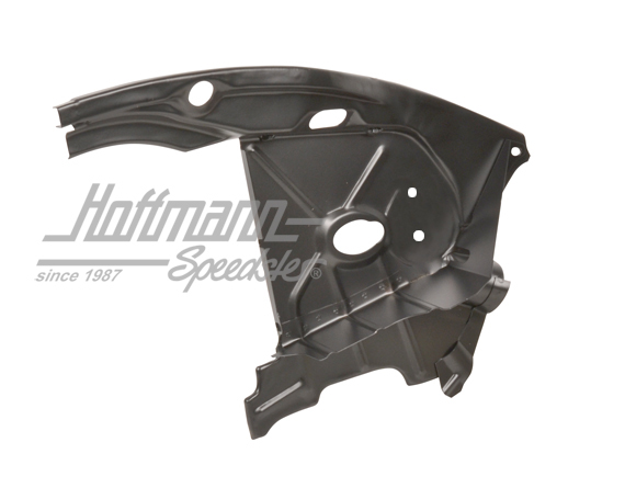 Engine tin, 964, front, black, left                                                                 