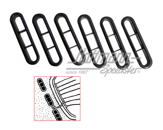 Air exhaust covers, interior, black | 311 819 465 A  BL | 055-7177