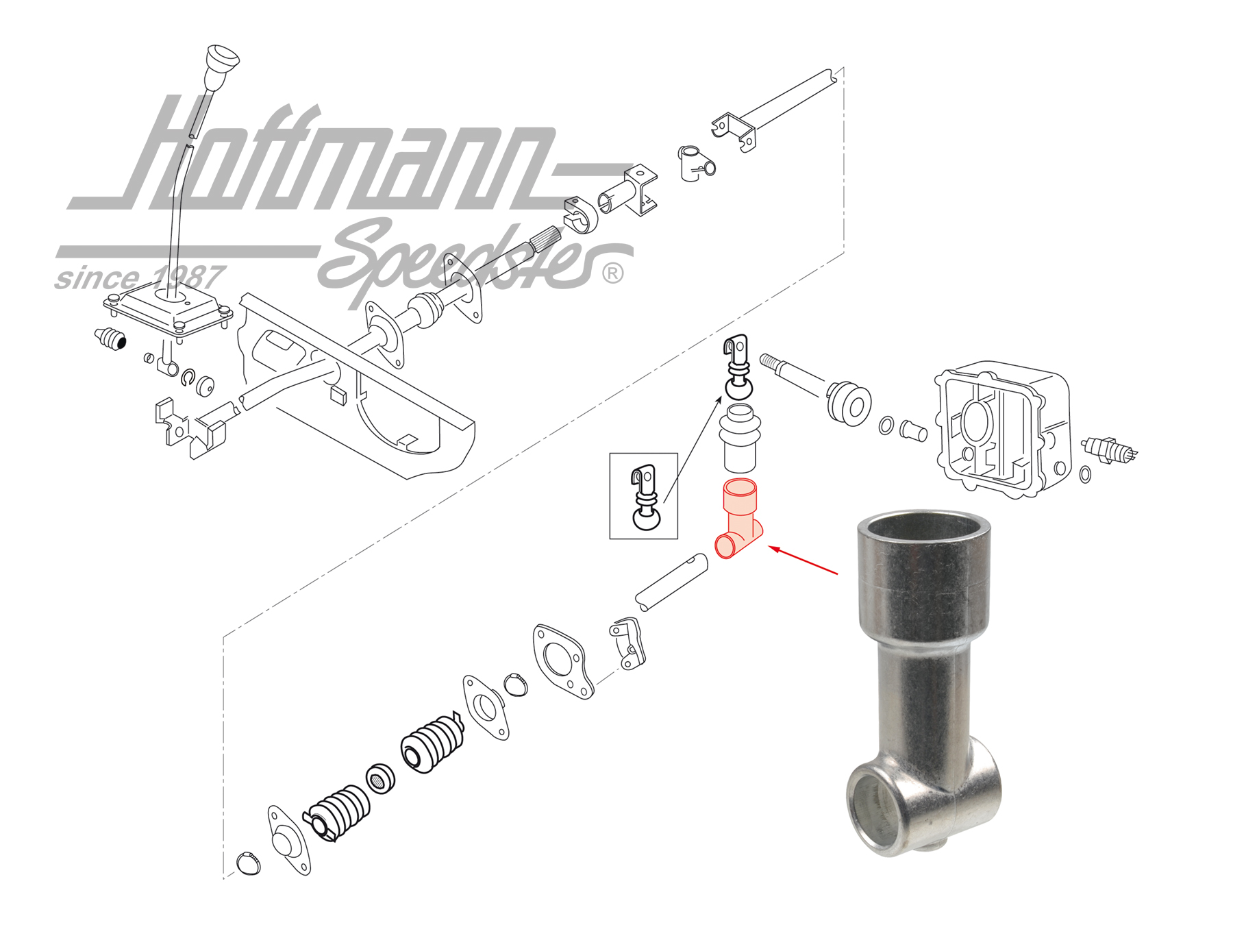 Selection lever/mounting angel, rear | 251 711 973 | 315-1511