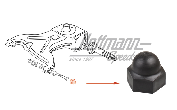 Covering cap, screw, rear axle link                                                                 