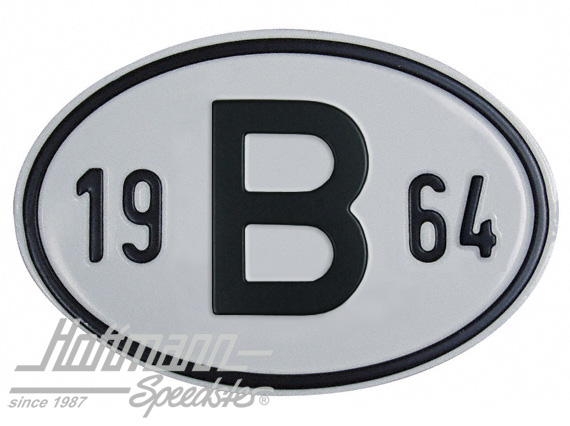 Nationality plate "B", alu, with year 1964 |  | 020-2397-64