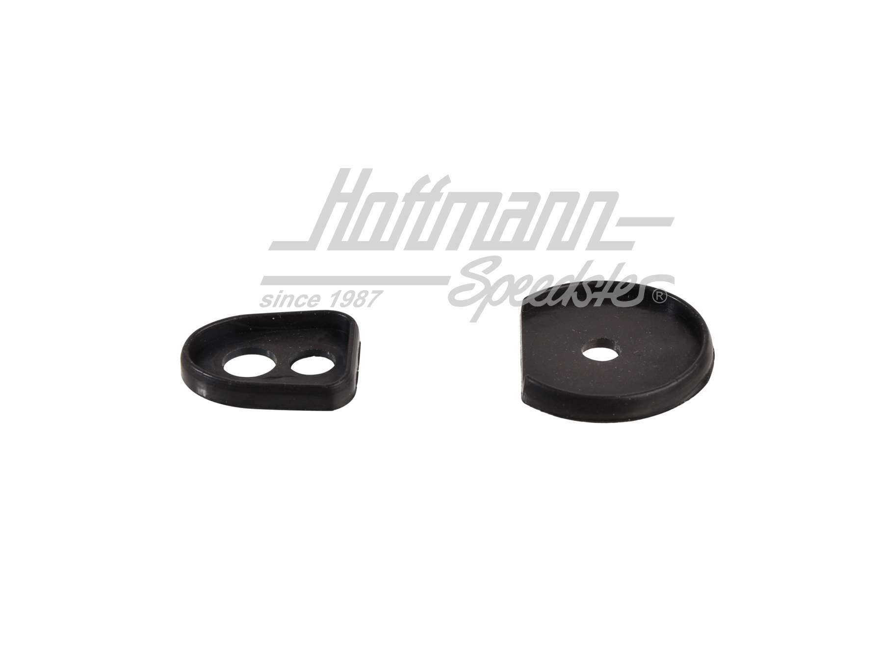 Seals, front hood handle, .53-7.67, black | 113 823 579 + 113 823 581 | 020-5259-05