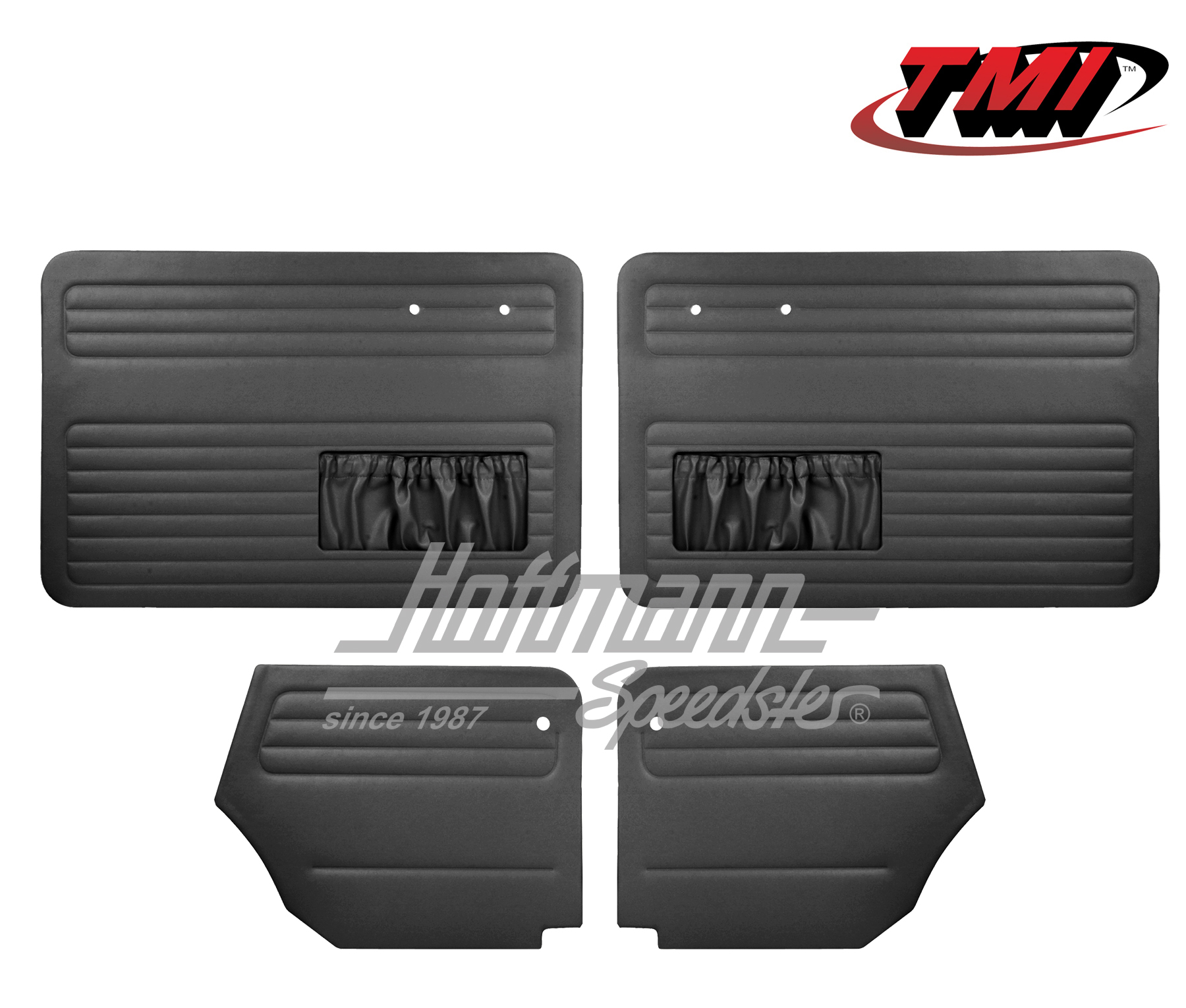 Door panels, Beetle Convertible, 64-66, black | 10-1328-11 | 055-7561