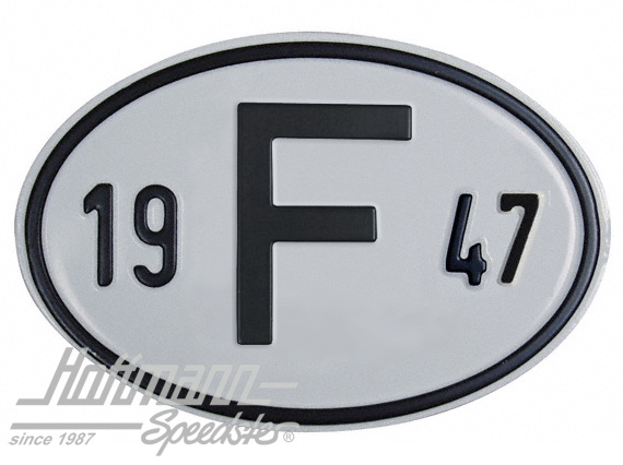Nationality plate "F", alu, with year 1947 |  | 020-2399-47