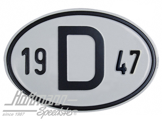 Nationality plate "D", alu, with year 1947 |  | 020-2396-47