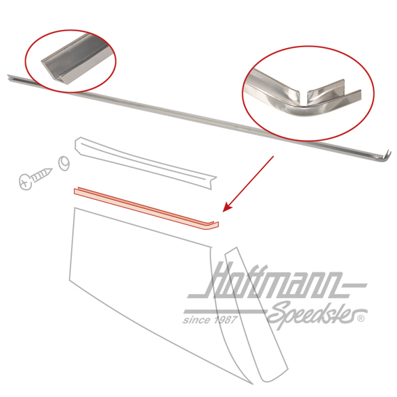 Molding, covering, rear, 911, left                                                                  