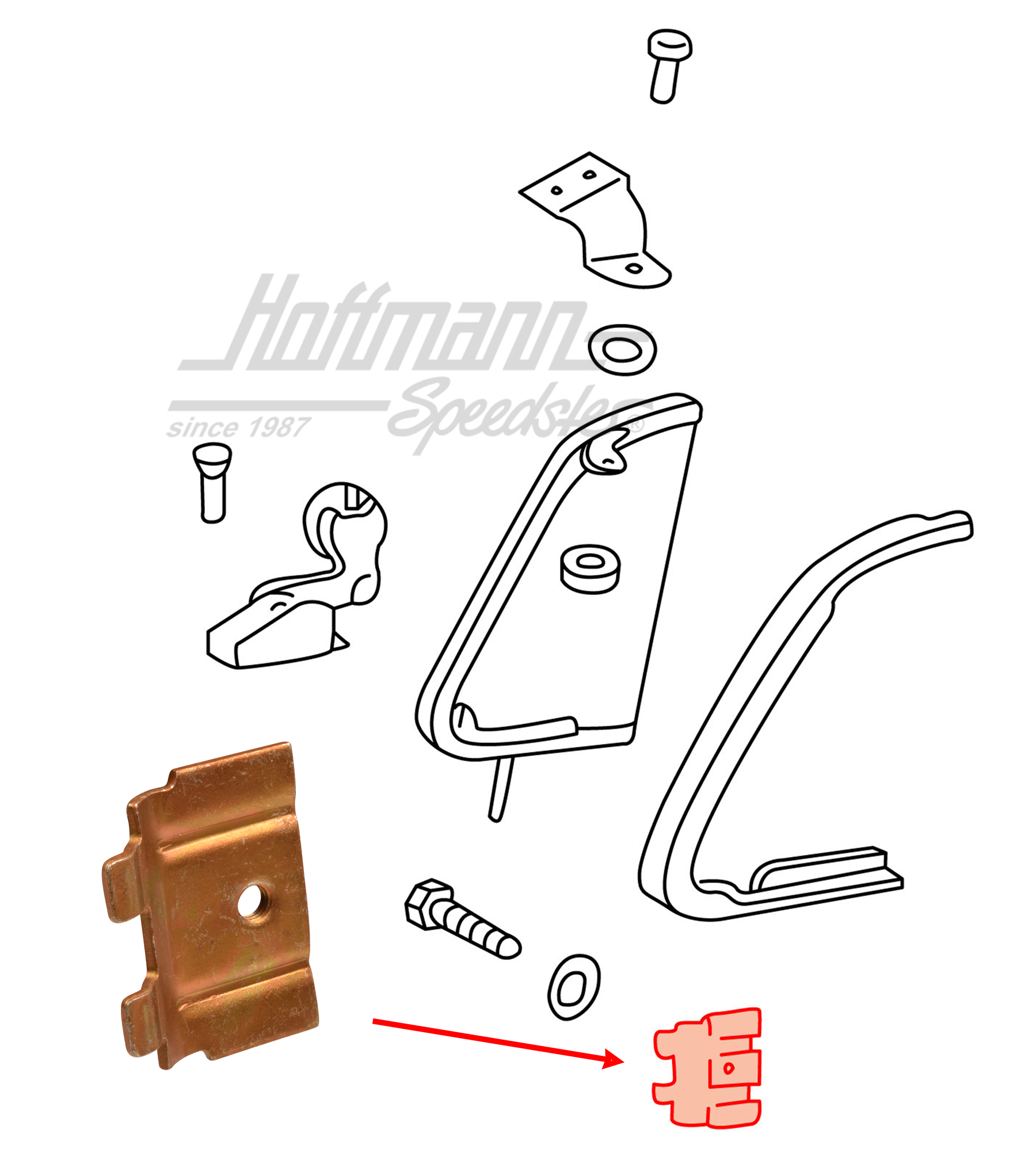 Vent wing brake, 8.64-                                                                              