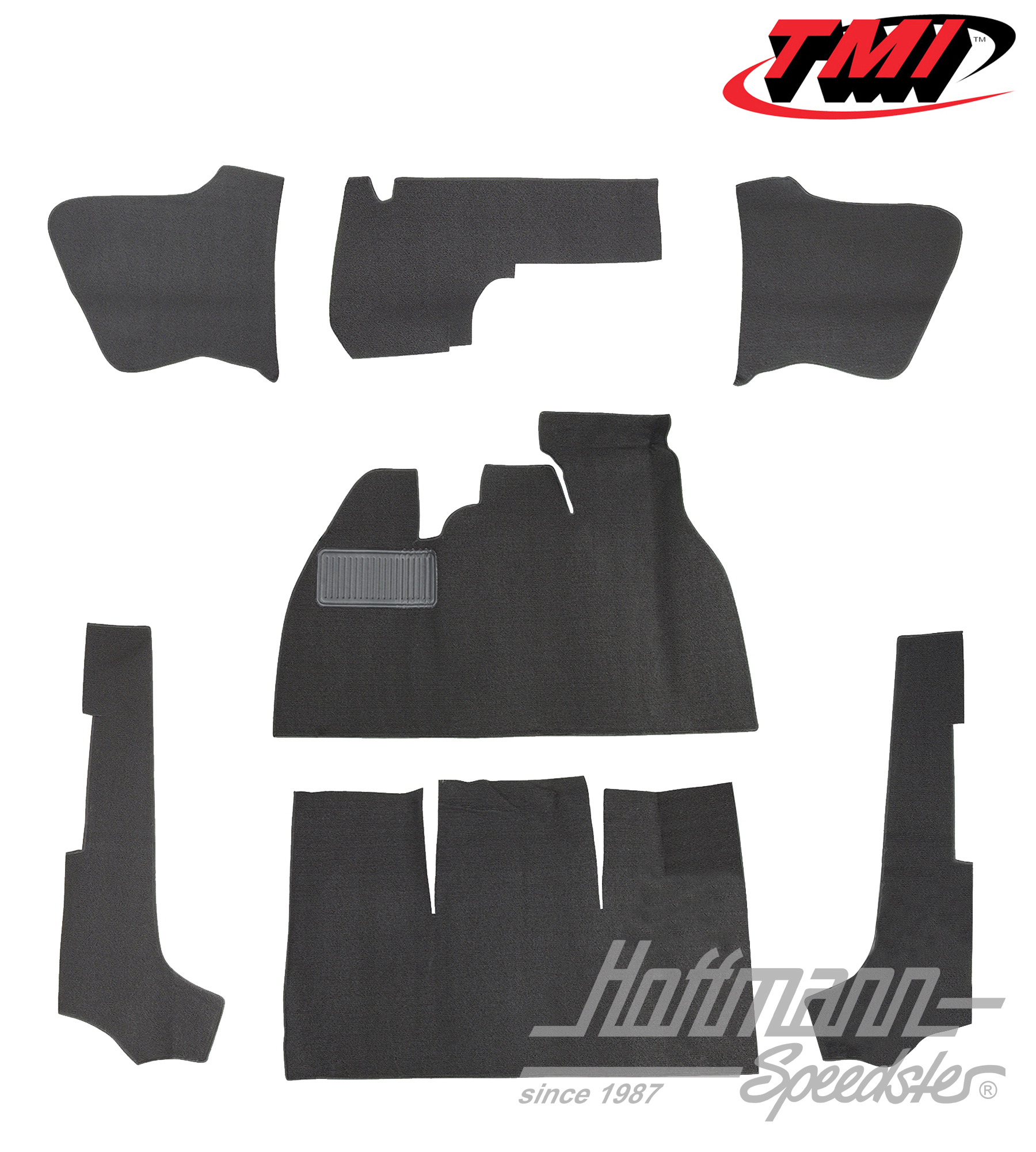 Carpet kit, Convertible, black, 8.68-7.70 | 34-F1330-301 | 020-5313
